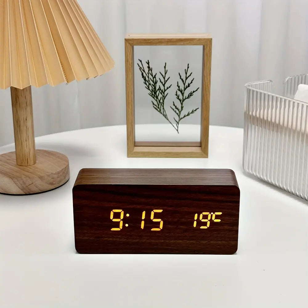 Minimalist Wooden Alarm Clock