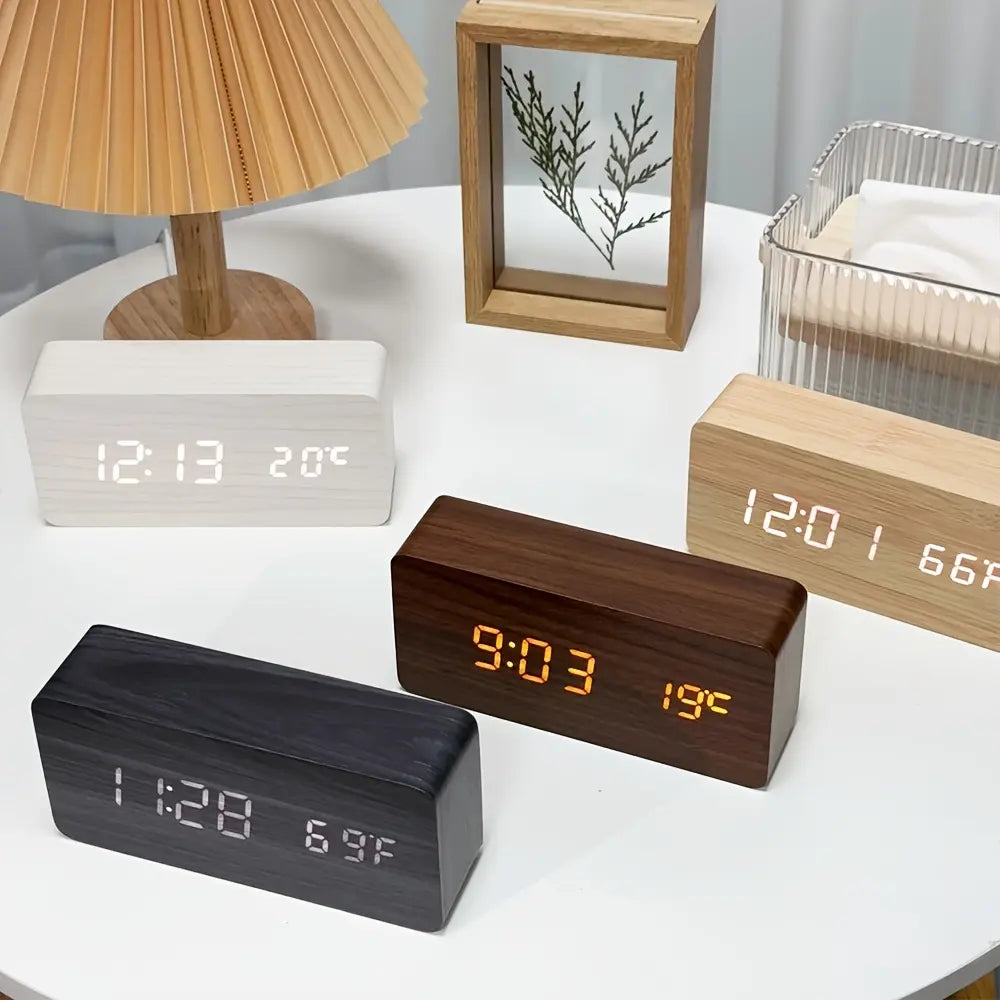 Minimalist Wooden Alarm Clock