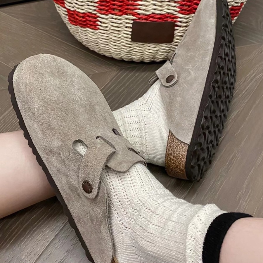 Leather French Retro Slippers