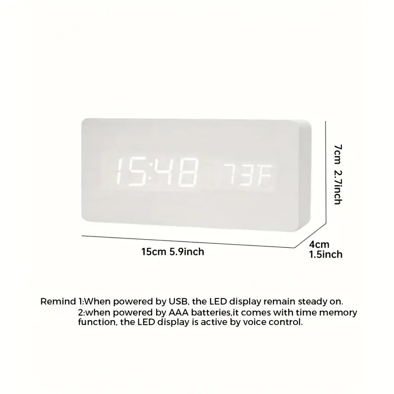 Minimalist Wooden Alarm Clock