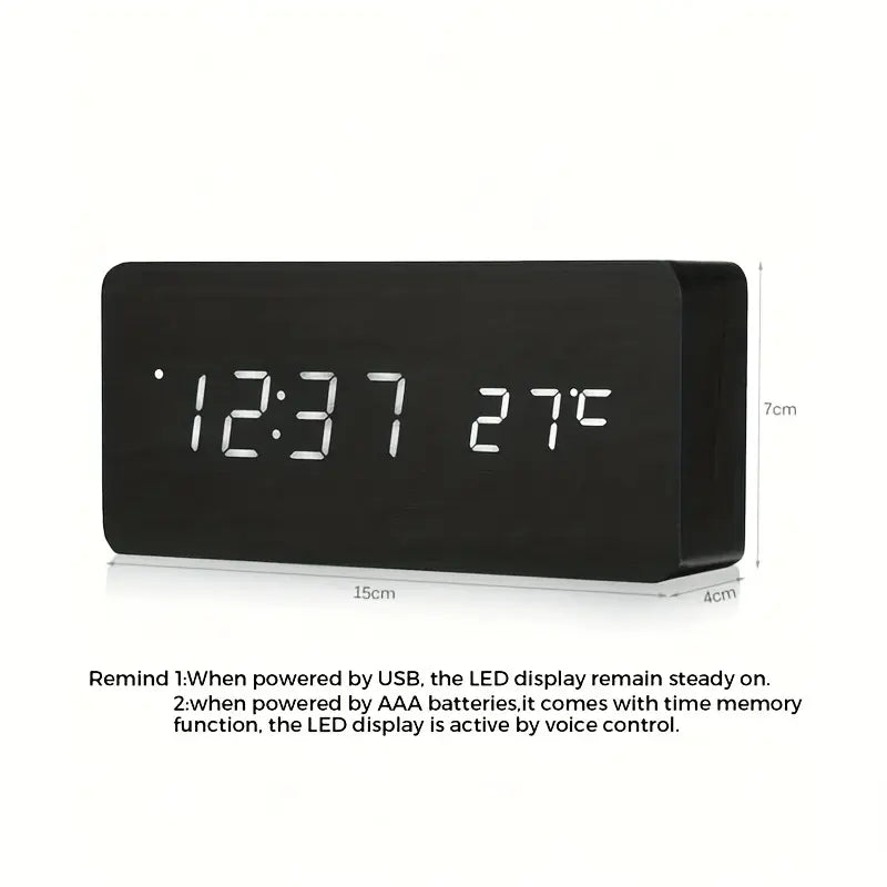 Minimalist Wooden Alarm Clock