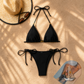 Metal Bead Split Swimsuit