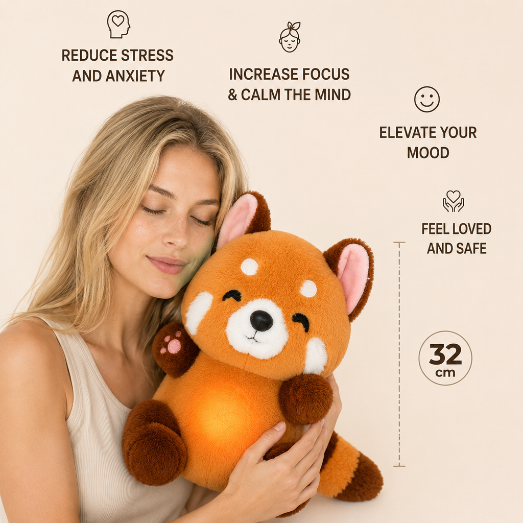 Breathing Red Panda Soothing Plush