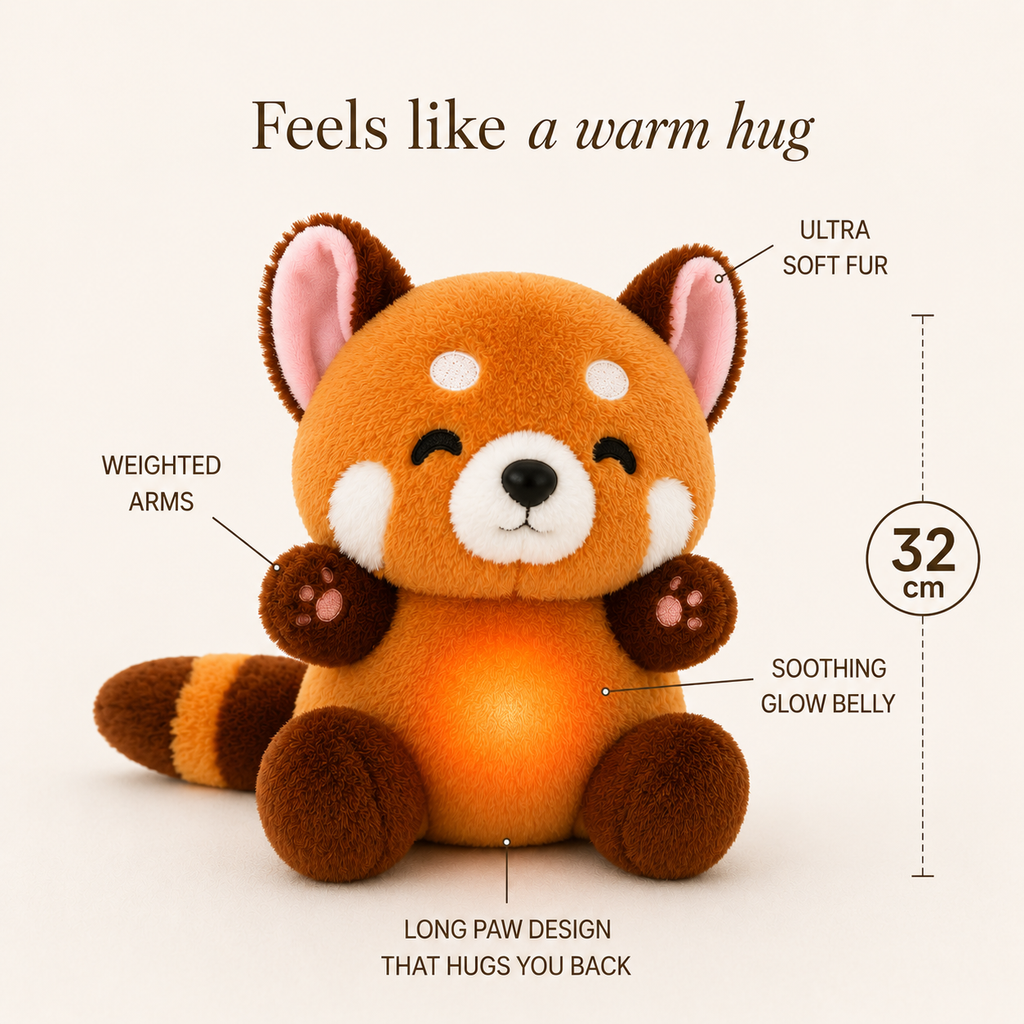 Breathing Red Panda Soothing Plush