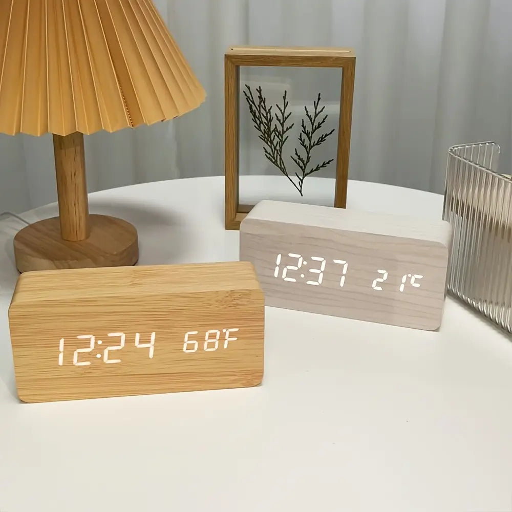 Minimalist Wooden Alarm Clock