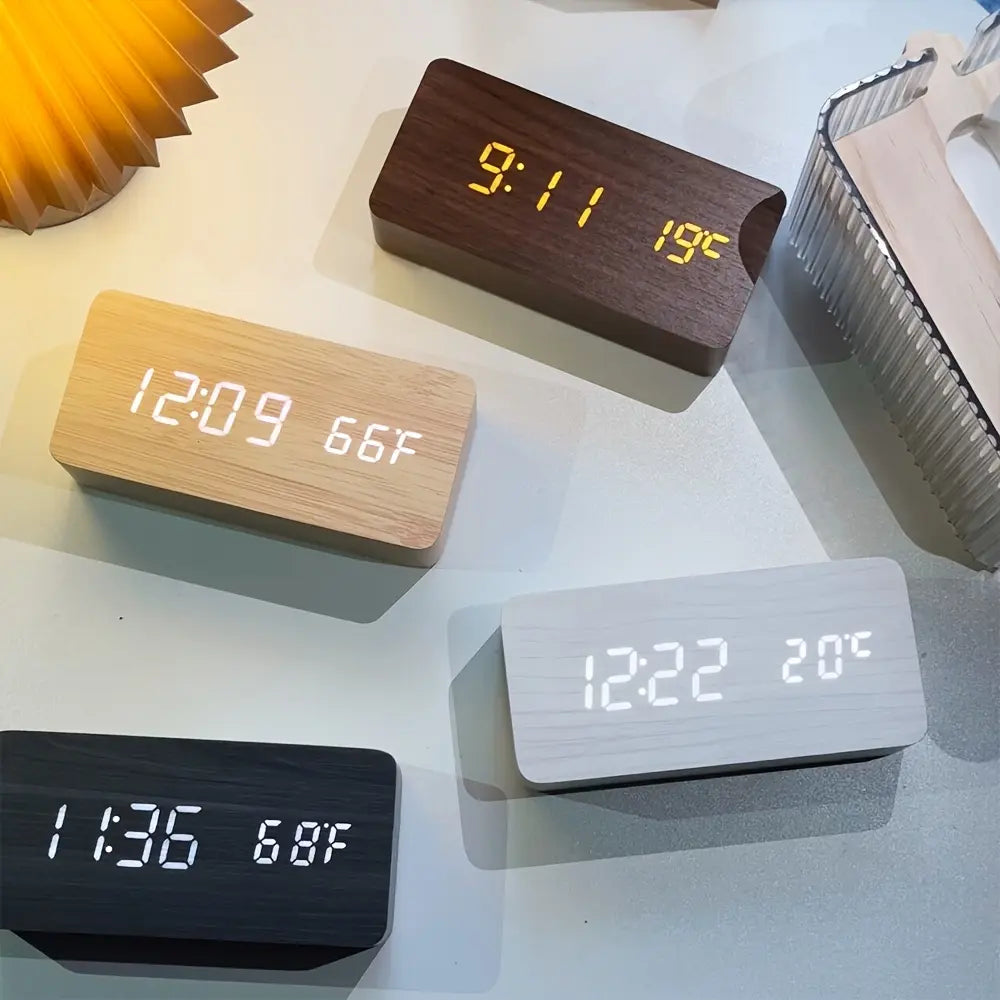 Minimalist Wooden Alarm Clock