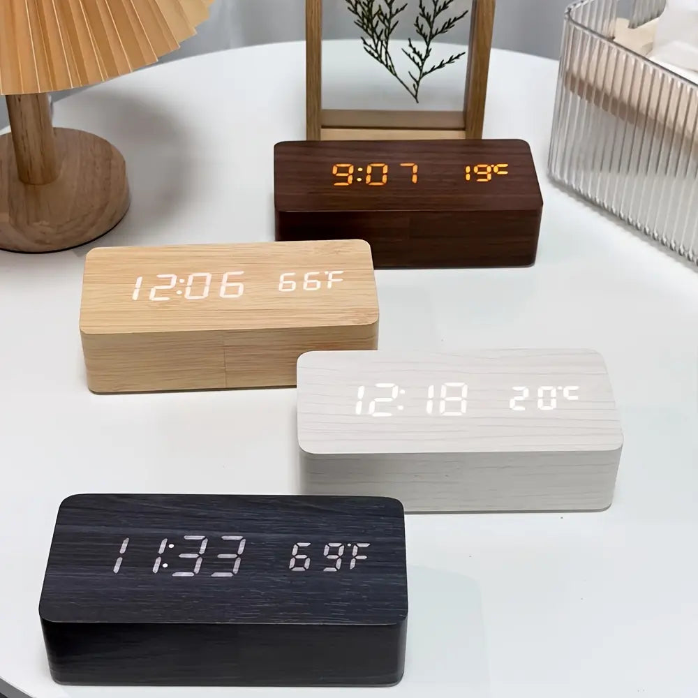 Minimalist Wooden Alarm Clock